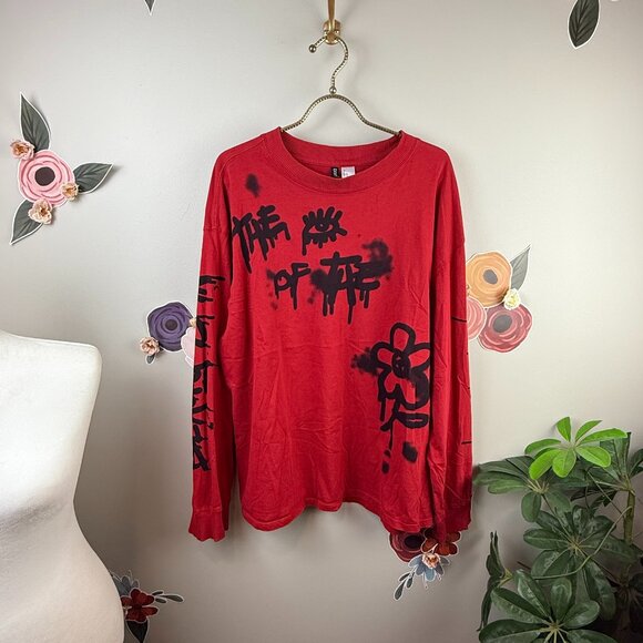 H&M Men's Graphic Long Sleeve Tee - Size - Large - Picture 1 of 4